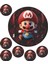 Sevimli Süper Mario 7 Adet A4 Yenilebilir Süsü Pasta Kurabiye Şeker Hamuru Kağıt Baskısı 2