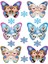 Elsa Frozen Kelebek A4 Boyutunda Yenilebilir Pasta Süsü Kurabiye Cupcake Şeker Hamuru Kağıt Baskı 3