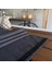 Antrasit Linen Keten Kare Kesim Runner 1