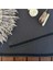 Antrasit Linen Keten Kare Kesim Runner 4