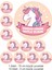 Unicorn Doğum 10 Adet Yenilebilir Yazılı Pasta Süsü Kurabiye Cupcake Şeker Hamuru Kağıt Baskısı 1