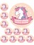 Unicorn Doğum 10 Adet Yenilebilir Yazılı Pasta Süsü Kurabiye Cupcake Şeker Hamuru Kağıt Baskısı 3