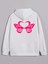 Motive Butterfly Baskılı Özel Tasarım Beyaz 3 Iplik Şardonlu Sweatshirt Hoodie 3