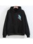 Mavi Kuş Baskılı Siyah Unısex Sweatshirt 1
