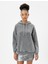 Oversize Kapşonlu Sweatshirt Soluk Efektli Uzun Kollu 3