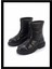 Siyah Hakiki Deri Kadın Bot & Bootie K02513507003 1