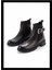 Siyah Hakiki Deri Kadın Bot & Bootie K02513318303 1