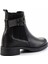 Siyah Hakiki Deri Kadın Bot & Bootie K02513318303 4