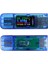 Rıden AT34 USB 3.0 Renkli LCD Voltmetre Ampermetre Gerilim Akım Ölçer Multimetre Şarj Bankası USB Test Cihazı Mavi (Yurt Dışından) 3