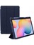 Samsung Galaxy Tab S6 Lite / Tab S6 Lite (2022) Pu Deri Üçlü Stand Otomatik Uyanma / Uyku ile Açık Arka Tablet Kapağı (Yurt Dışından) 1