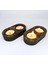 10CM Ikili Tealight Mumluk Silikon Kalıp K-1215 1