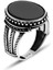 Oniks Taşlı 925 Ayar Erkek Gümüş Yüzük 1