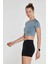 Captiva Yumuşak Dokulu & Esnek Crop Top Stone 2