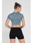 Captiva Yumuşak Dokulu & Esnek Crop Top Stone 4
