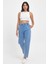 Kadın Marla Sky Blue Yüksek Bel Slouchy Jean Pantolon 3