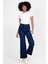 Kadın Wanda Naturel Dark Blue Wide Leg Jean Pantolon 5