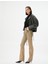 Eskitilmiş Hafif Ispanyol Paça Kot Pantolon Dar Kesim Standart Bel Pamuklu Cepli - Victoria Slim Jeans 1