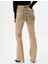 Eskitilmiş Hafif Ispanyol Paça Kot Pantolon Dar Kesim Standart Bel Pamuklu Cepli - Victoria Slim Jeans 4