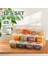 433-4 12'li Kare Etiketli Gıda Erzak Baharat Saklama Kabı Seti 4x(0.60+1.30+1.90 lt) Şeffaf 1