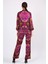 Saf Ipek Gömlek-Pantolon-Pijama Takımı | Mandala Desen Fuşya | Nomads Felt 5