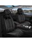 fiat Egea Sedan Lüx Deri Oto Koltuk Kılıfı 5'li Set Tam Takım Cross Siyah Beyaz 1