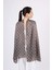 Saf Ipek Fular | Koyu Kahverengi | Unisex | Selçuklu Vektörel Yıldız Desen 4