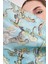 Vual Ipek Fular | 55X180 cm | Van Gogh Badem Ağacı Turkuaz | Nomads Felt 3