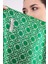 Saf Ipek Fular | Yeşil | Unisex | Selçuklu Vektörel Yıldız Desen 5