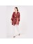 Saf Ipek Kısa Kimono Kaftan | Yılan Derisi Desen Kırmızı | Nomads Felt 5