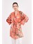 Saf Ipek Kısa Kimono Kaftan | Van Gogh Badem Ağacı Nar Çiçeği | Nomads Felt 1