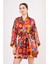 Saf Ipek Kısa Kimono Kaftan | Kandinsky Squares With Circles | Nomads Felt 2