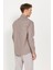Erkek Bej Slim Fit Dar Kesim Düğmeli Yaka Flanel Oduncu Kışlık Gömlek 7