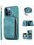 iPhone 14 Pro Maks Kart Çanta Tasarım Kickstand Cover Anti-Fall Pu Deri Kaplamalı Tpu Telefon Kılıfı El ve Omuz Kayış Yeşili (Yurt Dışından) 1