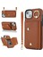 iPhone 14 Için Yüzük Kickstand Case Plus Fermuar Cüzdan Pu Deri Kaplamalı Tpu Cep Telefonu Kapak-Kahverengi (Yurt Dışından) 1