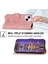 iPhone 14 Için Dierfeng Df-03 Plus Tam Koruma Deri Telefon Kılıf Hatları Baskılı Cüzdan Standı Stand Anti-Shock Telefon Kapak Pembe (Yurt Dışından) 5