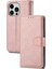 iPhone 14 Pro Max Için 6.7 Inç Anti-Çizelge Çılgın At Dokusu Pu Deri Telefon Flip Cüzdan Kılıf Katlanabilir Stand Koruyucu Cep Telefonu Kapak Golü Altın (Yurt Dışından) 1