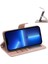 iPhone 14 Pro Max Için 6.7 Inç Anti-Çizelge Çılgın At Dokusu Pu Deri Telefon Flip Cüzdan Kılıf Katlanabilir Stand Koruyucu Cep Telefonu Kapak Golü Altın (Yurt Dışından) 2