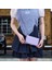 iPhone 14 Pro Max Için 6.7 Inç Damla Geçirmez Telefon Flip Cüzdan Kılıfı Pu Deri Deri Eşdendis Dokusu Fermuar Cep Anti-Çizgi Cep Telefonu Kapağı Strap-Murple ile (Yurt Dışından) 3
