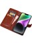 iPhone 14 Için Plus Crazy Horse Dokulu Telefon Kılıf Anti-Drop Telefon Kabuğu Pu Deri Manyetik Kapanma Flip Cüzdan Kapak Stand-White (Yurt Dışından) 3