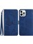 Kelebek Çiçekleri iPhone 14 Pro Maks Max 6.7 Inç Stand Cüzdan Anti-Drop Koruma Telefon Kapağı Kullanışlı Kayış Mavisi ile (Yurt Dışından) 1