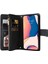 iPhone 14 Pro Max Için Max 6.7 Inç Ağaç Desen Donanım Şeritleri Baskılı Cilt Touch Cüzdan Stand Deri Kapak Fermuarı Cep Koruyucu Kasa Black (Yurt Dışından) 2
