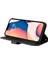 iPhone 14 Için Plus Tree Desen Donanım Dekoru Pu Deri Telefon Stand Cüzdan Vaka Çizgileri Strap-Black ile Şok Geçirmez Kapak (Yurt Dışından) 4