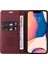 iPhone 14 Için Telefon Kapağı Artı Çizik Anti-Clatch Telefon Kasası Manyetik Otomatik Emici Pu Deri Flip Cüzdan Standı-Wine Kırmızı (Yurt Dışından) 5