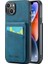 iPhone 14 Plus Kart Yuvaları Için Kickstand Telefon Kılıfı Rfıd Pu Deri Blokulma+Tpu Arka Kapak Mavisi (Yurt Dışından) 1