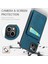 iPhone 14 Plus Kart Yuvaları Için Kickstand Telefon Kılıfı Rfıd Pu Deri Blokulma+Tpu Arka Kapak Mavisi (Yurt Dışından) 4