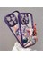 iPhone 14 Pro Max Gül Çiçek Deseni Glitter Kamera Yüzüğü Telefon Kılıfı Tpu Lens Film-Pink ile Kapak (Yurt Dışından) 5