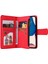 iPhone 14 Pro Max Için Max 6.7 Inç Ağaç Desen Donanım Şeritleri Baskılı Cilt Touch Cüzdan Stand Deri Kapak Fermuarı Cep Koruyucu Kılıf Kırmızısı (Yurt Dışından) 3