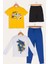 4'lü Batman Baskılı Siyah Tshirt Şort Pantolon Takım 1
