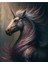 Siyah Unicorn Yüksek Kalite Kanvas Tablo AR030431 3