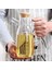 Bambu Kapalı Vakumlu Borosilikat Yağdanlık Seti 900 ml 2 Adet , Bambu Altlık 2